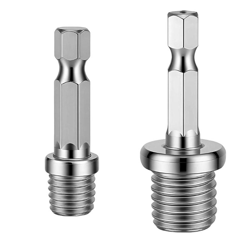 

2/20pcs M10 M14 Hex Shank Drill Adapter Thread Connecting Rod Angle Mill Handle Polishing Grinder Power Tools Accessories
