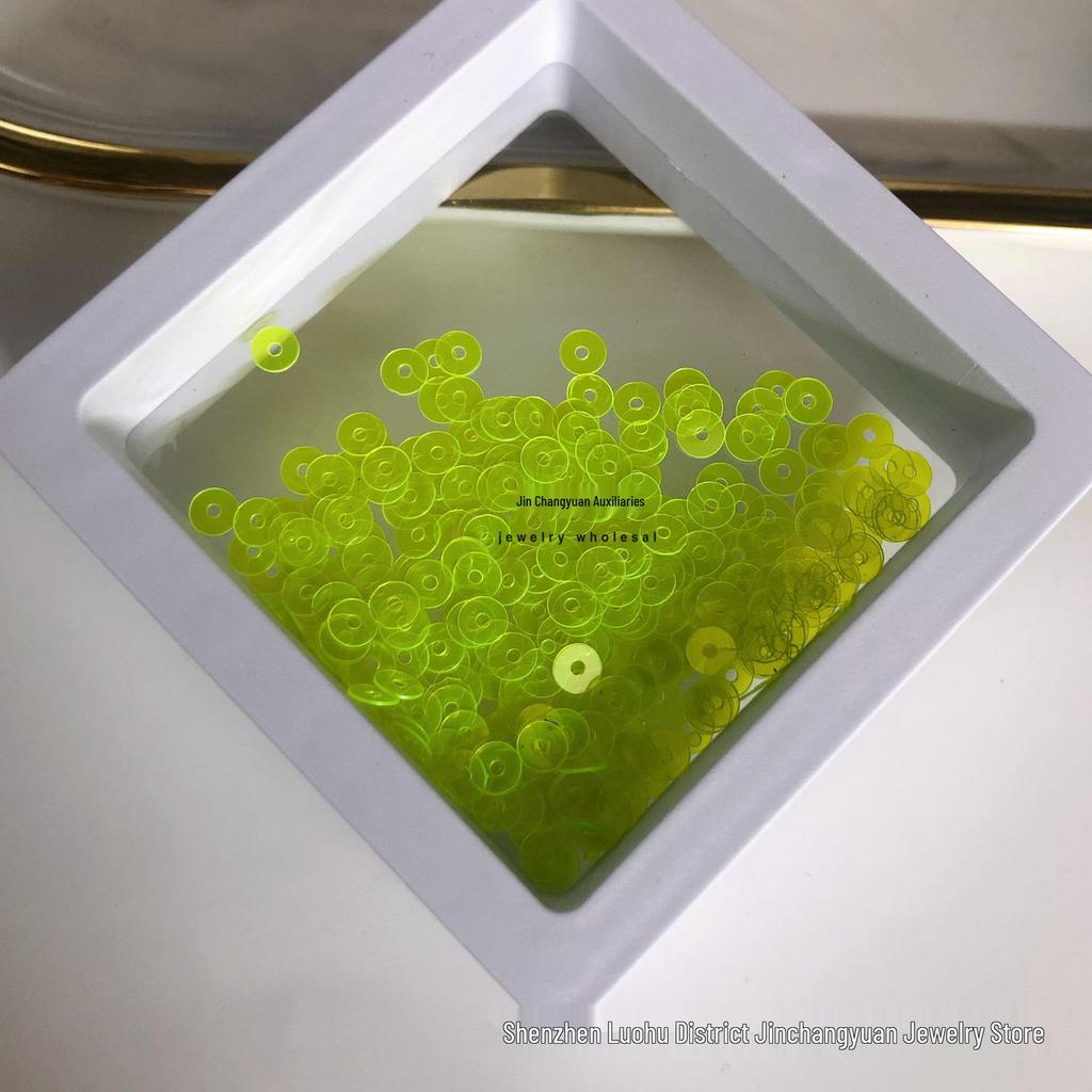 4mm mittelloch bunte Pailletten für DIY-Bastelarbeiten und Bekleidungszubehör