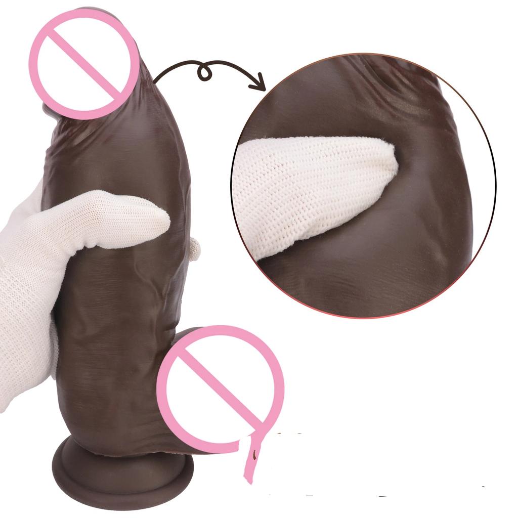 Neuer Stiel Gemustertes Fake Dildo Für Frauen Manuell Weiches Fleisch Silikon Erwachsenenprodukt