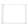 Vidaxl Coffee Table Legs, 2 Pcs, White, 60X(42-43) Cm, Steel