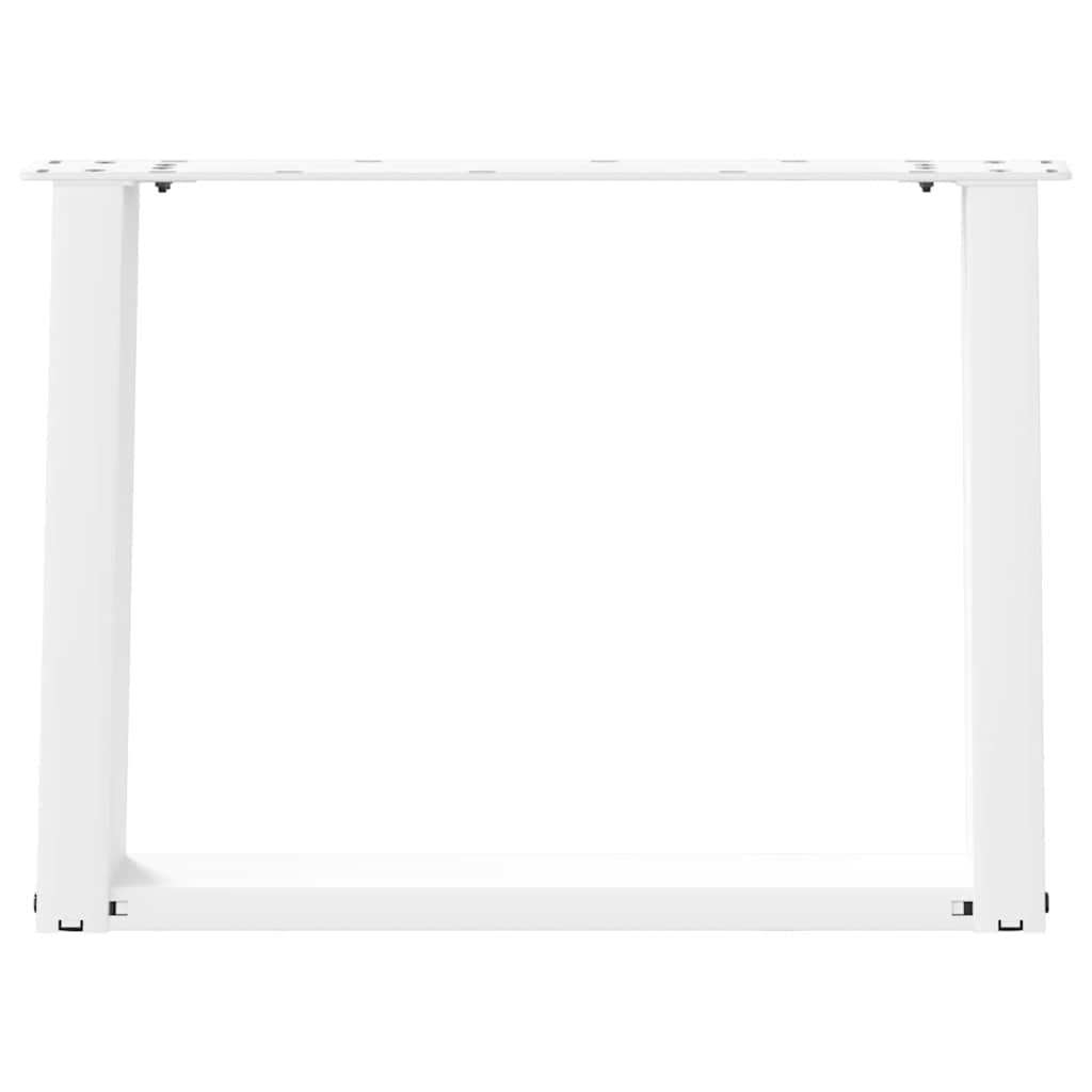 Vidaxl Coffee Table Legs, 2 Pcs, White, 60X(42-43) Cm, Steel