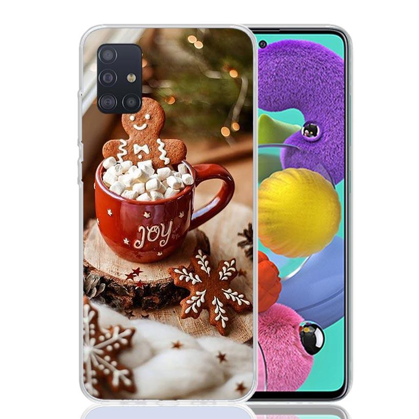 Winter Coffee Christmas Phone Case For Samsung Galaxy A52 A32 A22 A12 A02S A50S A30S A51 A31 AA71 Note 20 Ultra 10 S10 Plus Gala