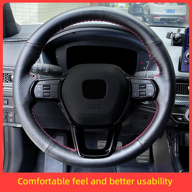For HONDA Civic 11th Gen Accessories Steering Wheel Cover Crv Car Accessories Interiors Honda Accord Sport Trim