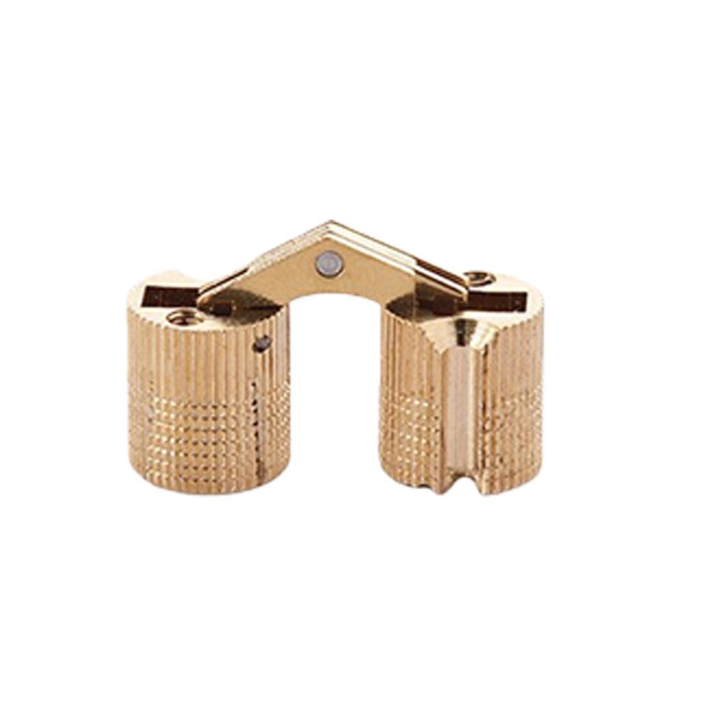 2Pcs Furniture Metal Concealed Hinges Cylindrical Hinges Small Barrels Hinges for Jewelry Keepsake Box Cabinet Door