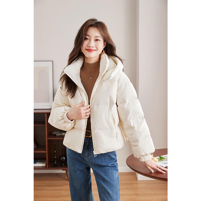 Women's Fashion Hooded Duck Down Short Winter Jacket