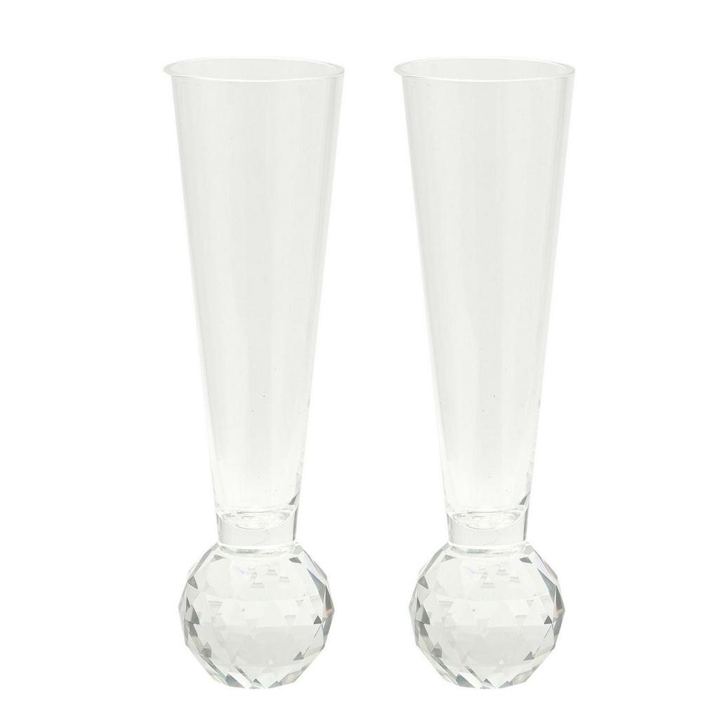 Hestia Diamantkugel Basis Geripptes Sektglas (2er-Pack)