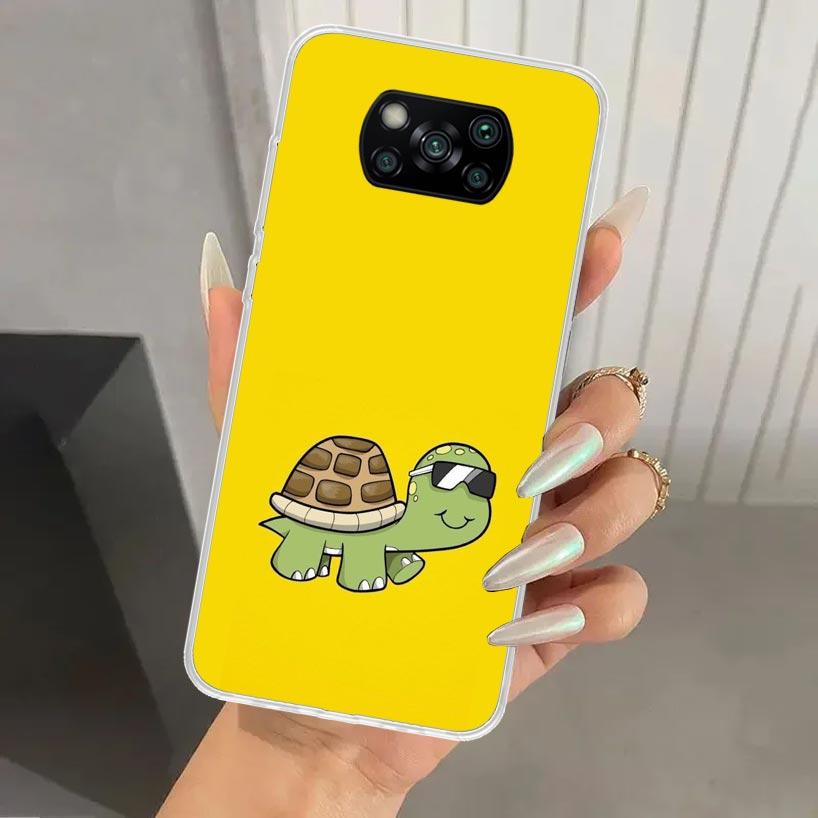 Cartoon Sea Turtle Tortoise Phone Case for Xiaomi Poco X5 X6 X7 Pro F7 Ultra M7 Redmi 15 15C 13 13C 12 12C 10 10A 10C 9 9A 9C 9T