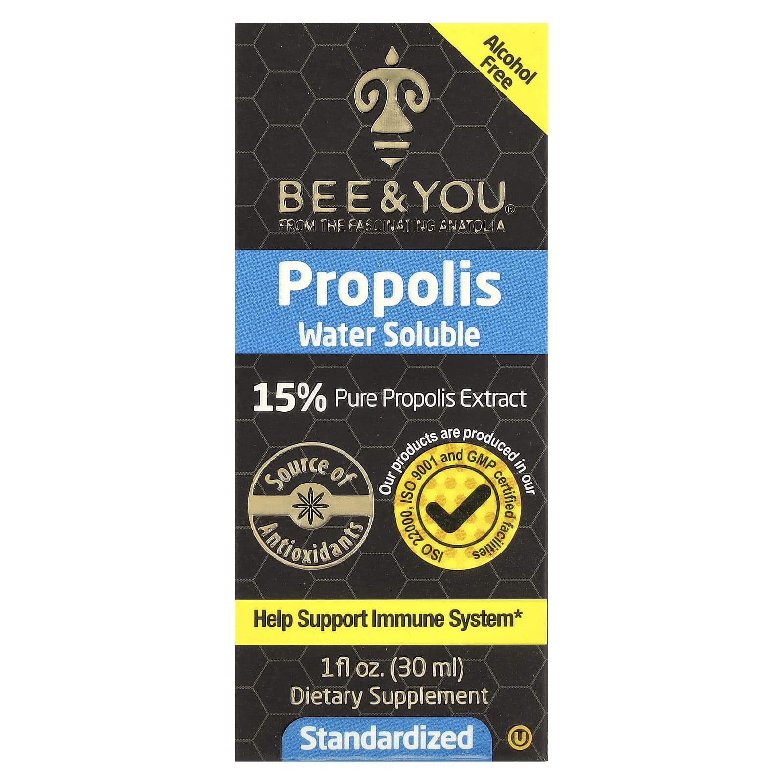 

Bee & You, Propolis Water Soluble, Alcohol Free, 30Ml(1Fl Oz)