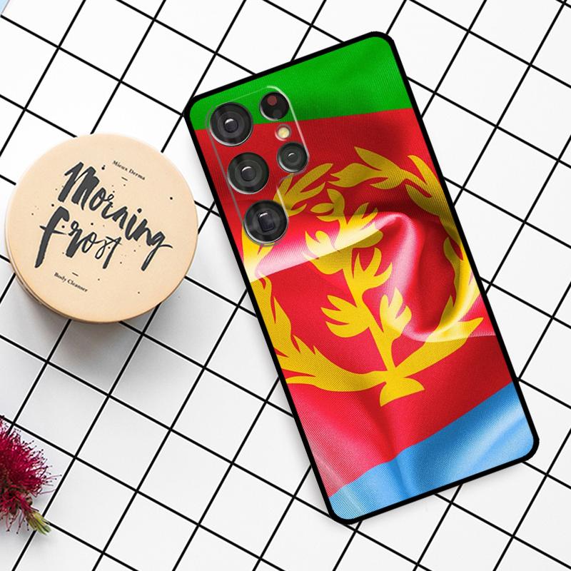 Eritrea Flag Case For Samsung Galaxy S25 Ultra S20 S21 S22 S23 S24 Ultra S9 S10 Plus S25 FE Phone Cover