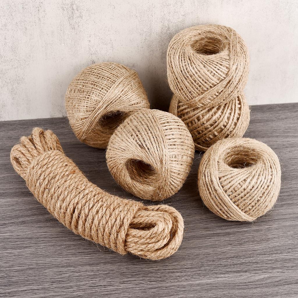 Natural Jute Ribbon Crafts Bows Vintage Rope Jute Cord Sewing DIY Thread Twine Bulk Handmade Party Wedding Christmas Decoration