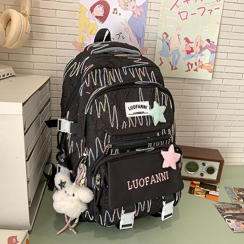 New High-value College Style Fresh and Sweet Backpack Junior High School Students Lightweight Large-capacity Backpack
