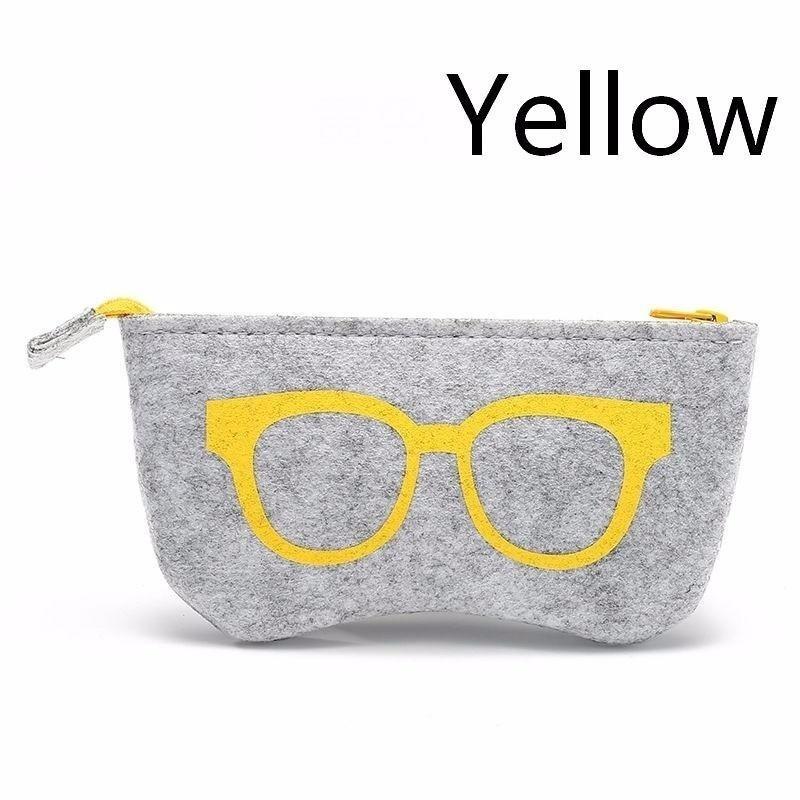 Multifunctional Personality Cosmetic Bag Unisex Soft Zipper Wool Felt Cloth Eyewear Accessories Glasses Bag.