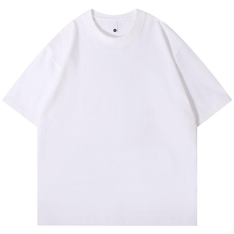 

Unisex Heavyweight Cotton Short Sleeve T-Shirt - Black, White, Gray, Green M білий