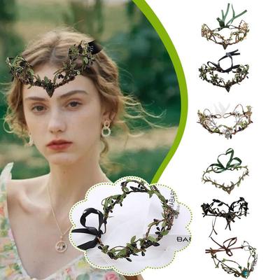 Elven Crown Elf Tiara Vine Headpiece Fairy Witch Diadema Crown Gothic Headband Woodland Dress Bridal Wedding Hair Accessories