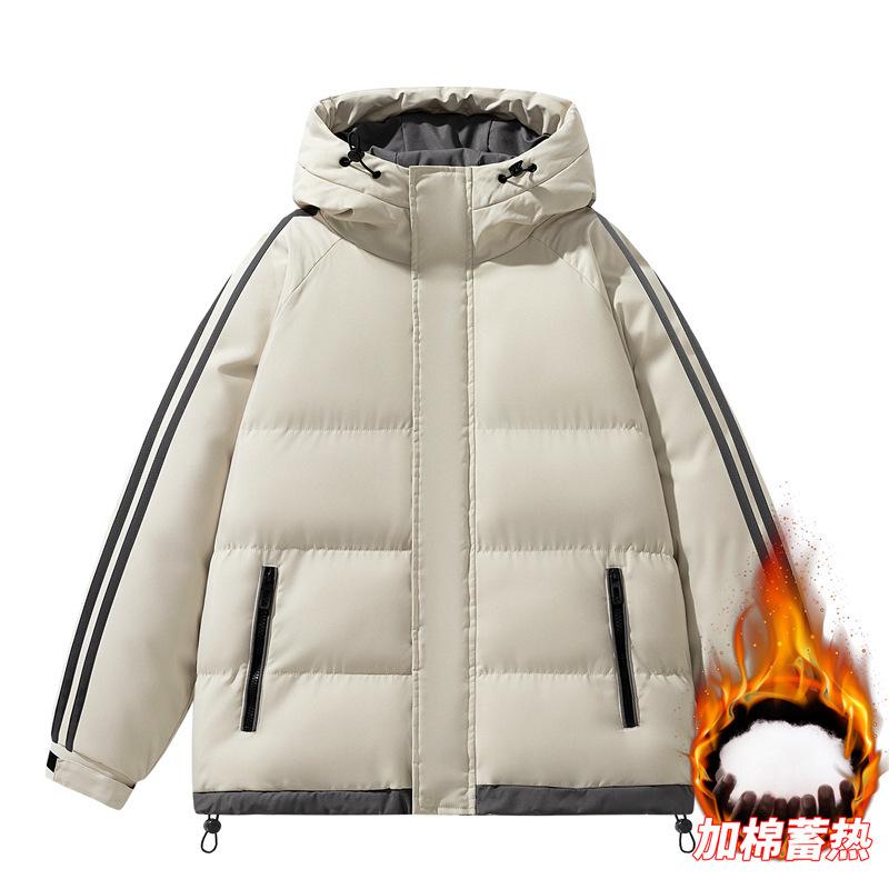 

Взрывные две полоски осень и зима мужская хлопковая одежда повседневные хлопковые куртки пуховики хлопковые куртки куртки-пуховики 4XL хаки