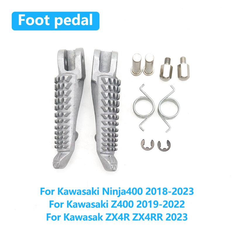 For Kawasaki Ninja400 Ninja 400 2018- Z400 - ZX4R ZX4RR  Motorcycle Accessories Front Footrests Foot Pedals