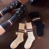 Herbst/Winter Kinder Woll-Gestrickte Plüschsocken mit Streifen - College-Stil Sportlich Hoher Bund Farbkontrast Kaschmir Wärme Mittelhohe Socken