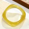 European and American geometric smudge coffee bracelet resin arc bracelet niche design student girlfriend jewelry women