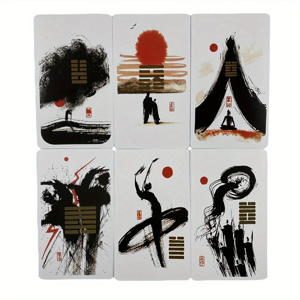I Ching Tarot Cards Wisdom Of China A 64 Oracle English Visions Divination Edition Deck Borad Playing Games Fortune Telling Game
