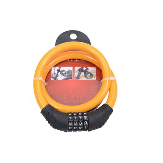 

Горный велосипед Велосипед Стальной трос 4-значный кодовый кодовый замок оранжевый