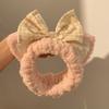 Hair Band Wash Face Cute Cartoon Plush Cat Ears Bow Bear Mask Hair Band Korean Version Headband Hair Accessories