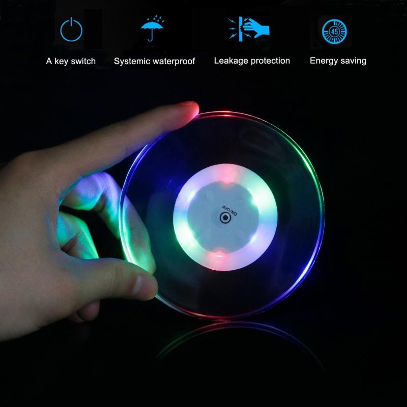 3 vnt. Mini šviečiantys padėkliukai LED butelio šviesa Kalėdų festivalis Naktinis klubas Baras Vakarėlis Vazos dekoracija LED šviesintuvas Gėrimų puodelio padėkliukas NORBI