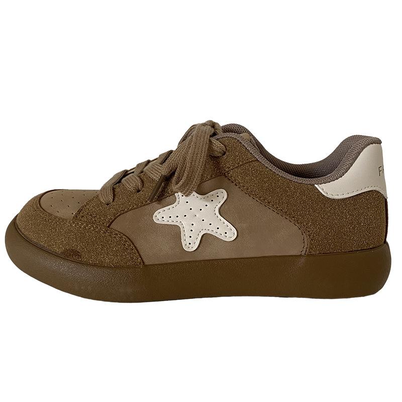 

H1376 star mango head retro board shoes women s autumn 2024 new Hong Kong style niche board shoes bread shoes women s shoes 40 абрикосовий