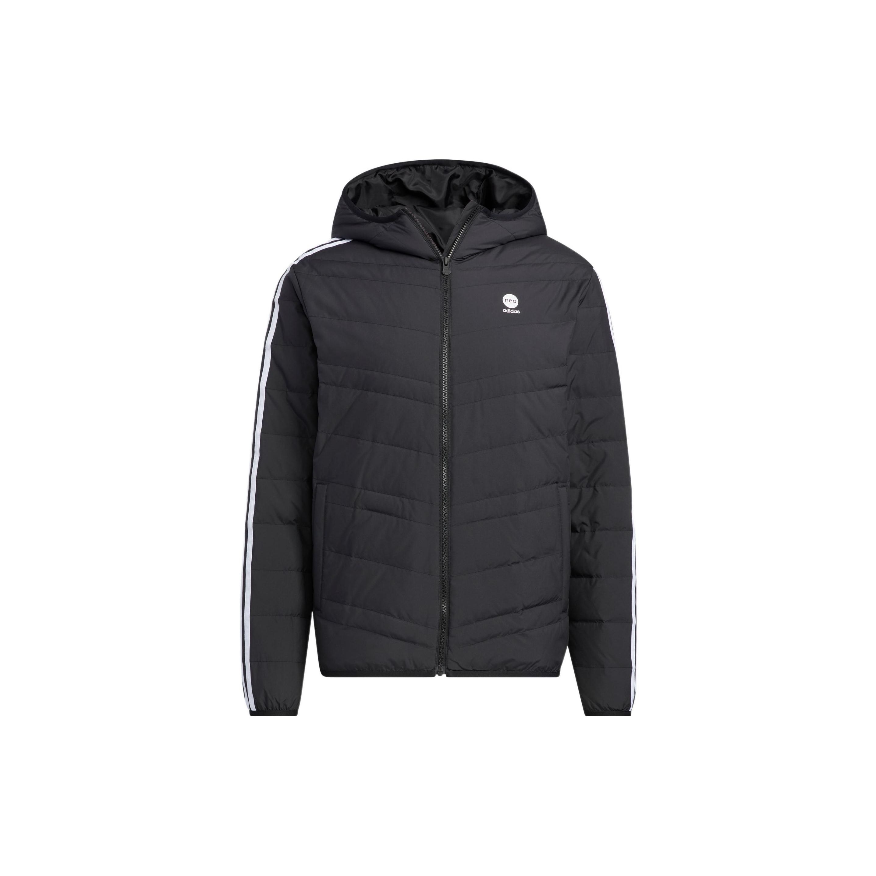 adidas NEO Unisex Essentials Short Hooded Down Jacket Black HN4793 XS