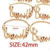 10 Pieces Cloth Napkin Holders, Round Alphabet Buckles Holder, Serviette for Home