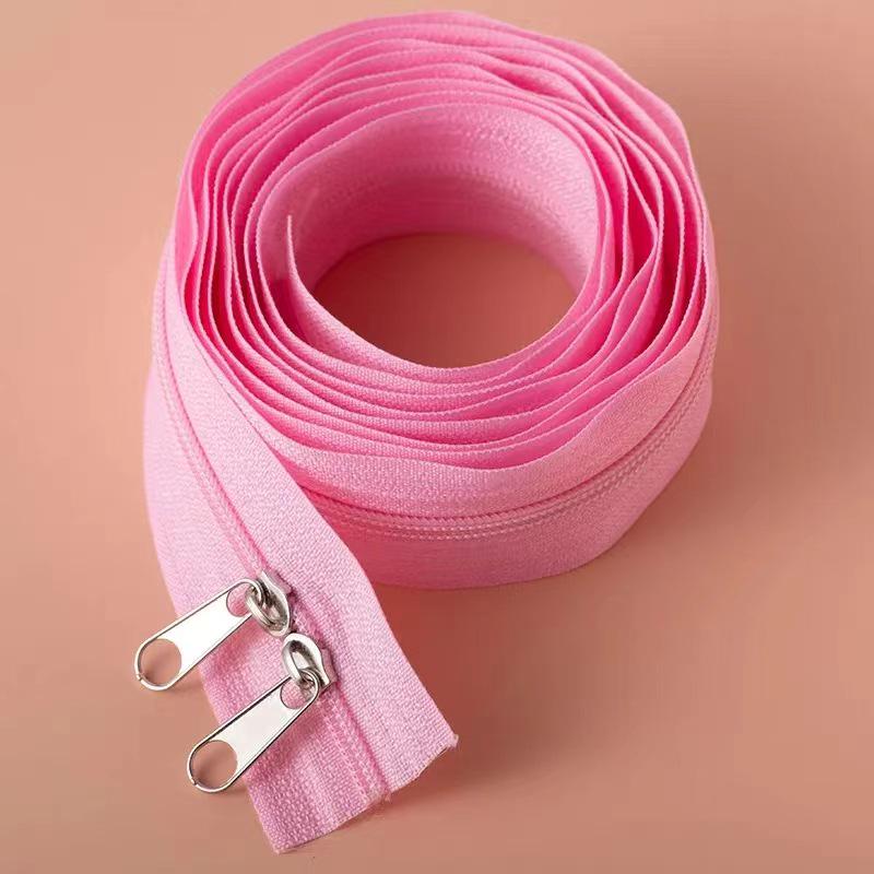 Black & White No. 3 Nylon Zipper with Lock - Waterproof Strip for Pillow, Duvet Cover, Tent, Mattress, Cushion, Bag