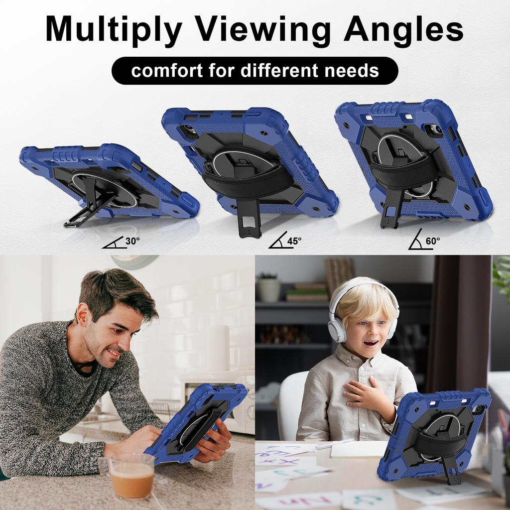 Für iPad mini (2024)/(2021) Hülle Silikon+PC Ständer Tablet-Hülle mit praktischer Handschlaufe