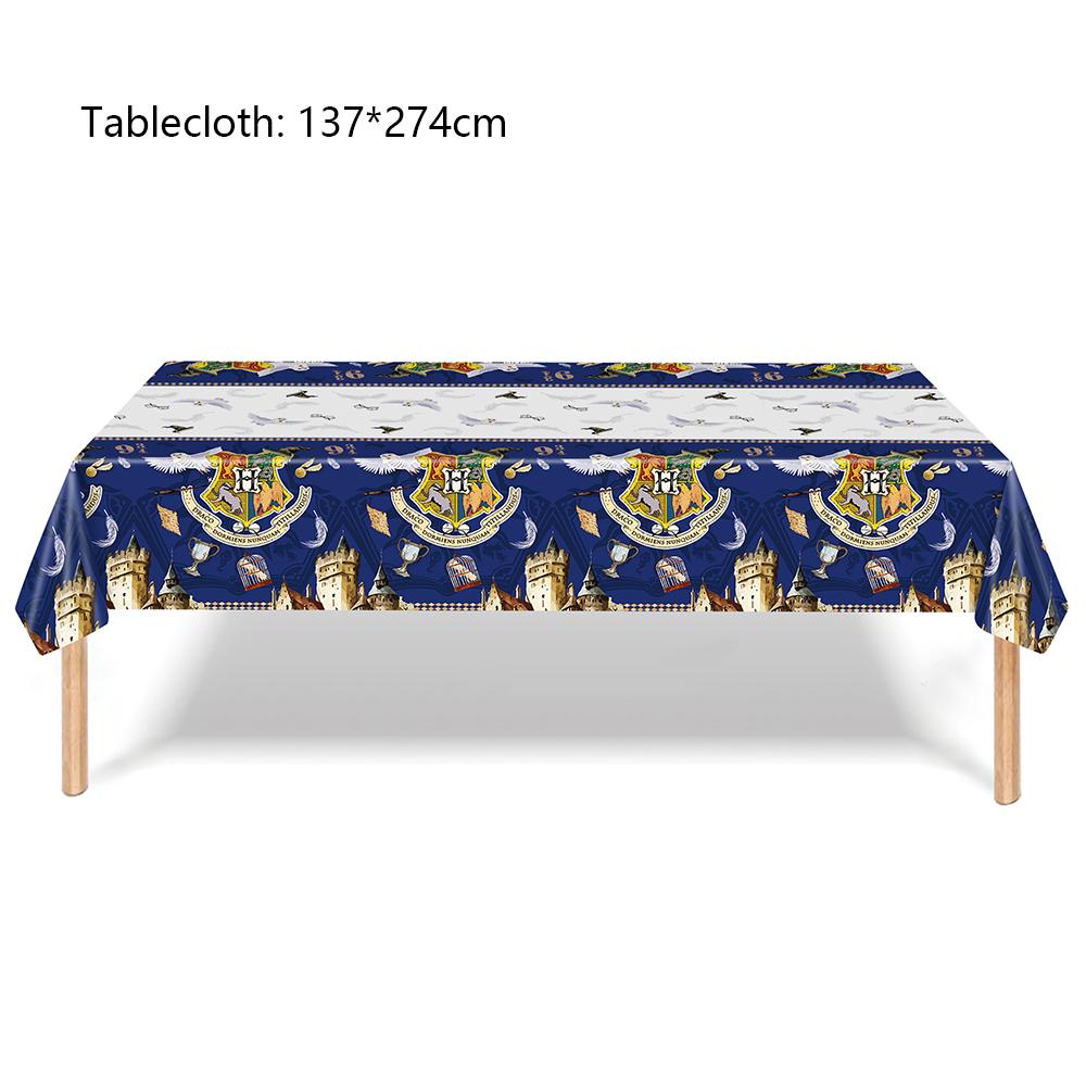 New 51PCS New Harry Potter Party Tableware Includes Plates Cups Napkins Tablecloth