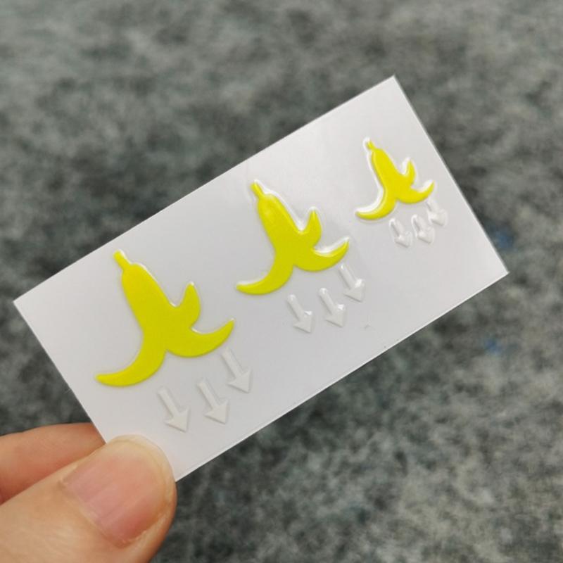 Weather Resistant Reflective Car Button Reflective Adhesive Stickers Decals for Inner Switches Protection Yellow Design