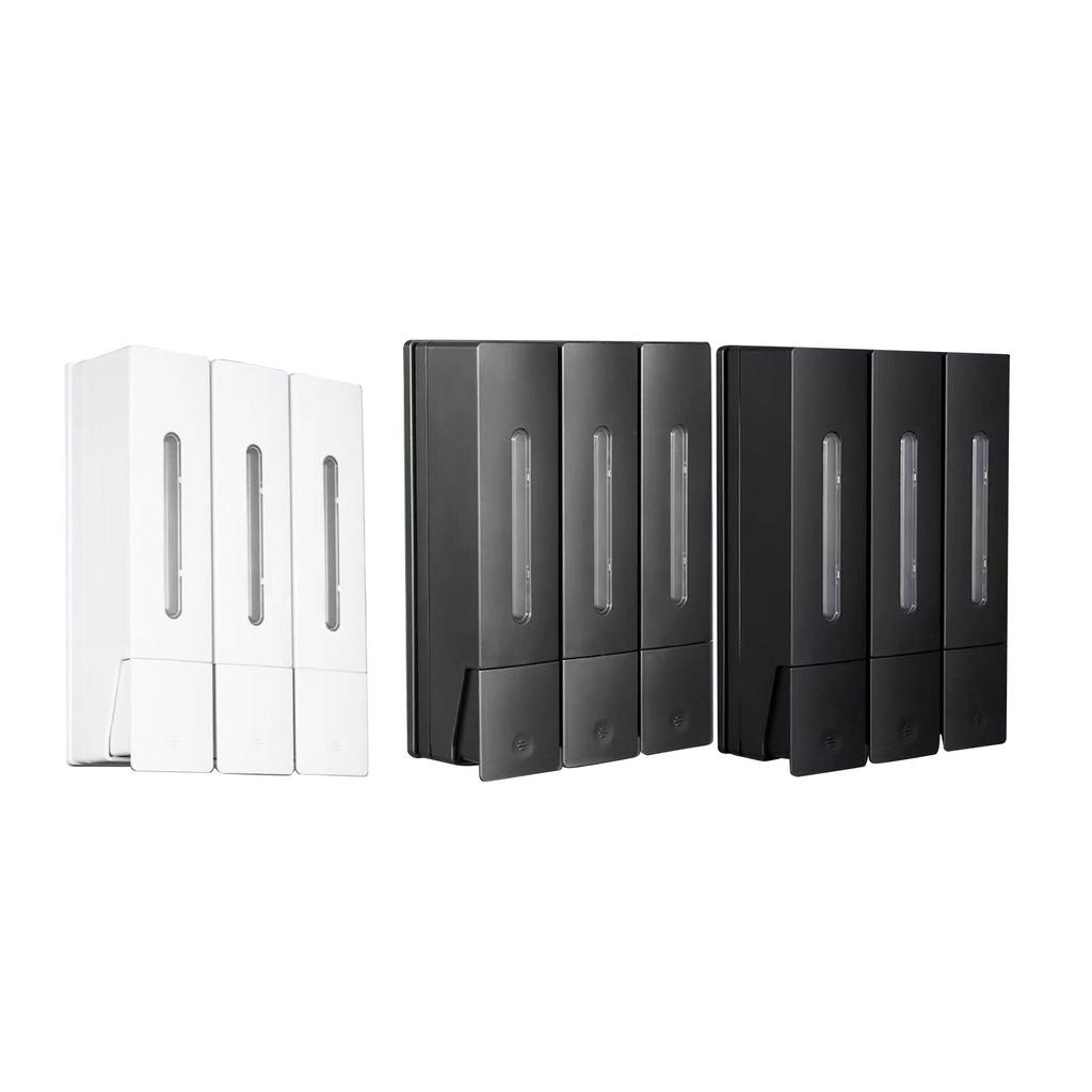 3 Chamber Shower Dispenser Wall Mounted Shampoo Conditioner Dispenser 1200ml 3 Chamber Shower Soap Dispenser for Bathroorm Hotel