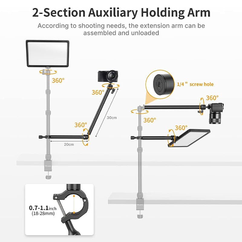 Ulanzi 2665 VIJIM LS04 2-Stage Adjustable Extension Arm Live Streaming Stand