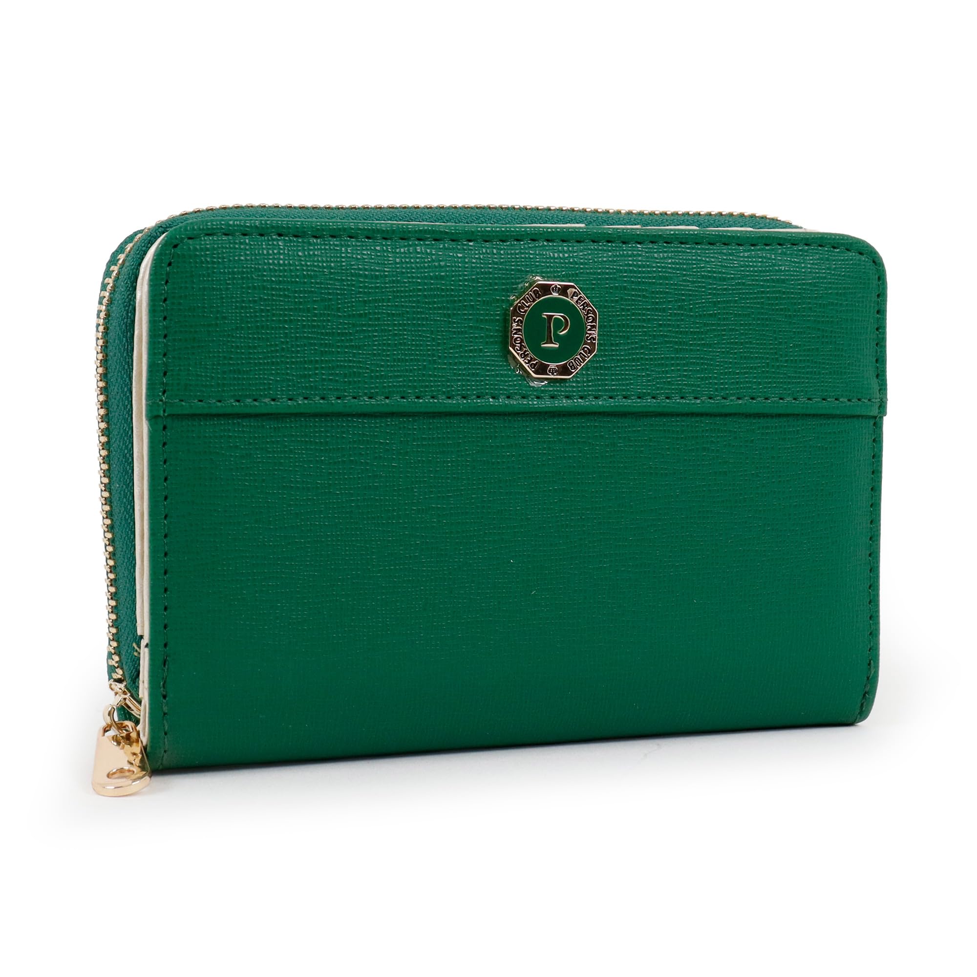 Женский складной кошелек Parsons Club, большая вместимость, круговая молния, с отделением для карт, Счастливый, Финансовая удача, Восьмиугольная брошь, Фэн-шуй, Счастливый кошелек,