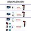 Σαρωτής Barcode Χειρός Ενσύρματος ή Ασύρματος ή Bluetooth Αναγνώστης Bar 1D 2D Σαρωτής κωδικού qr κωδικού Datamatrix Σαρωτής PDF417