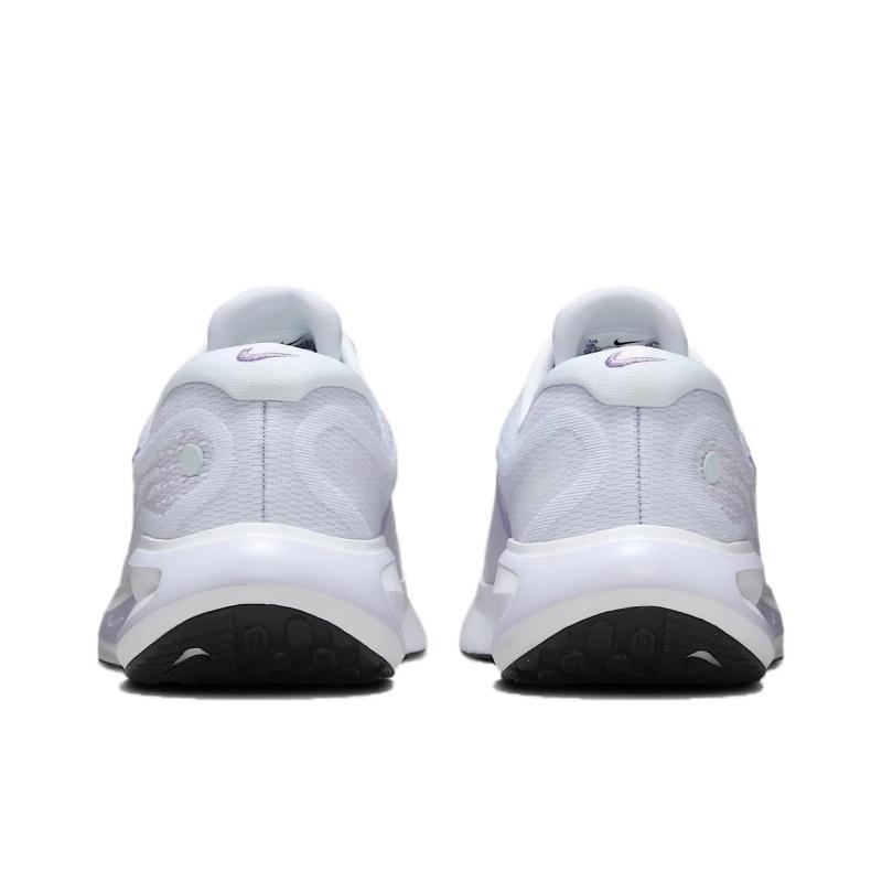 Nike Journey Run Slip Resistant And Breathable Low Top Kids Lifestyle Shoes White Purple Sneakers Fl7765-113
