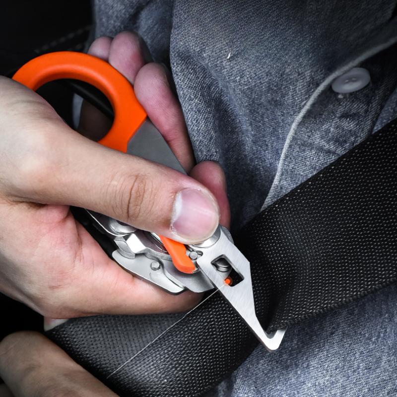 Raptor Emergency Response Shears Multifunctional Scissors with Strap Cutter and Glass Breaker with Compatible Holster