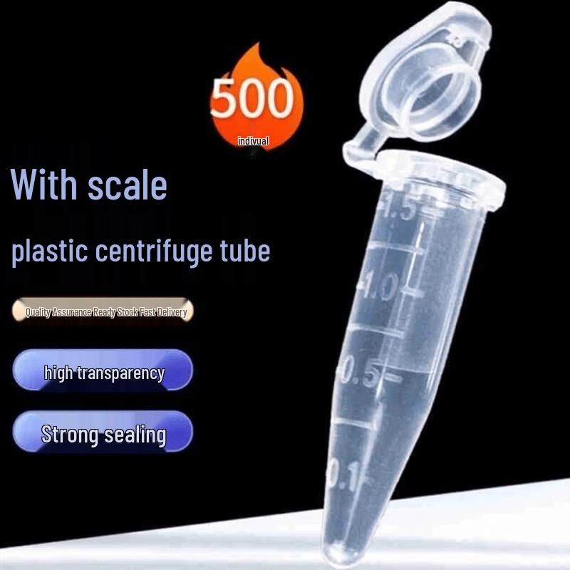 Aokewen 1.5ml Hinged Lid Plastic Centrifuge Tube