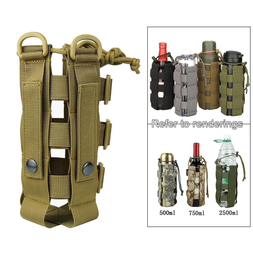 Outdoor Tactical Molle Water Bottle Bags Carrier Holder Kettle Pouch Hiking