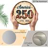 2D Flat, 1pc 250th Anniversary America Metal Sign - 7.87x7.87 Inch Rustic Aluminum Wall Decor Suitable for Home, Porch, Garden, Bar | Vintage