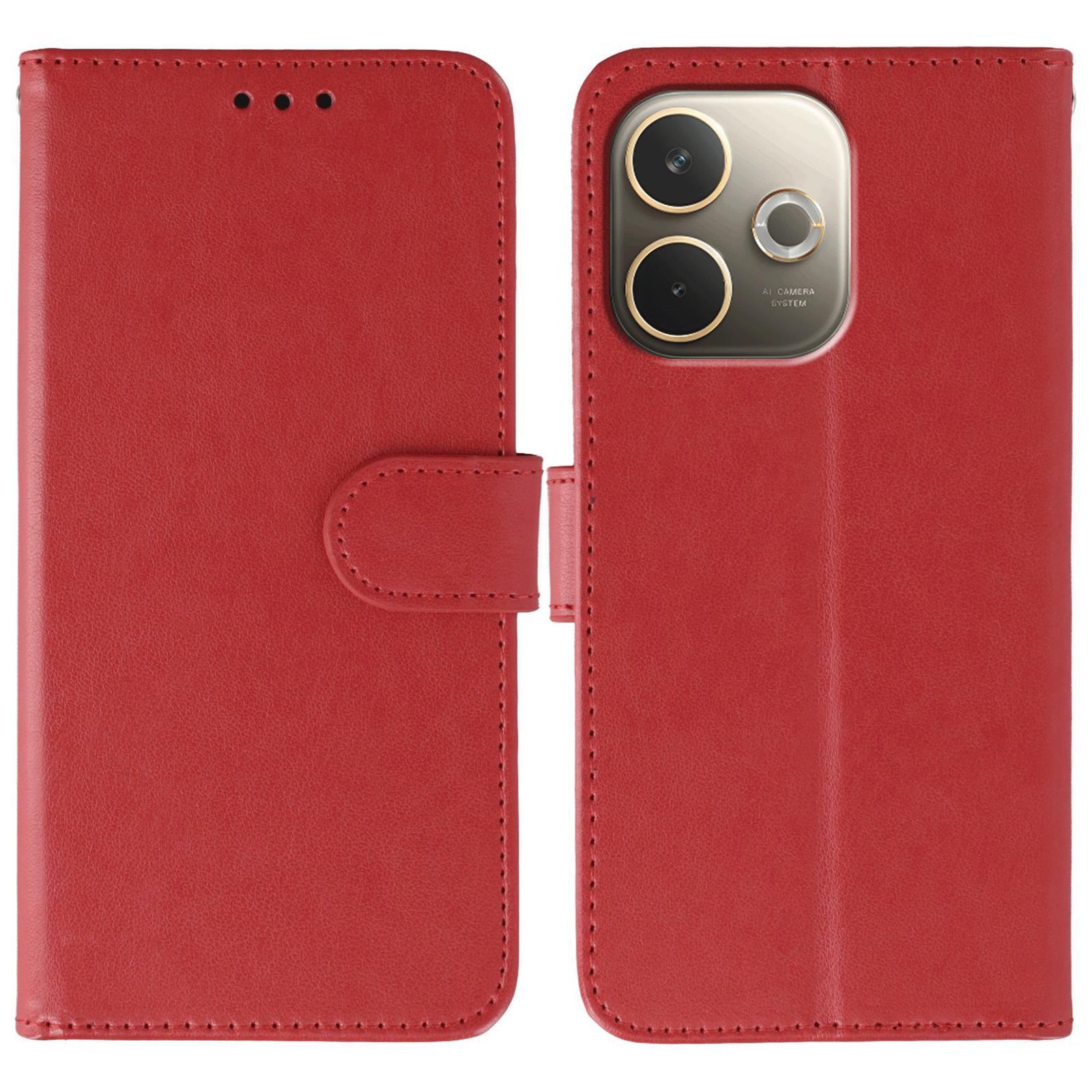 

Чехол для телефона для Oppo A5 Pro 5G (Глобальный)/4G (Глобальный)/A5 Energy 5G (Китай) ,Чехол-книжка из искусственной кожи с ремешком Red