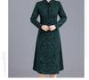 Mom's 2026 Spring Slimming Qipao Dress for Middle-Aged/Elderly Women, Wide-Legged, Suitable for Spring/Autumn