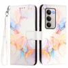For Xiaomi Redmi 15 5G Case with Strap Marble Pattern Leather Phone Cover Card Holder