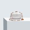 Acrylic Clutch Oval Pearl Egg Evening Bags Small Woman Bag Chain Messenger Handbag Small Wedding Party Purses Chain Shoulder Bag