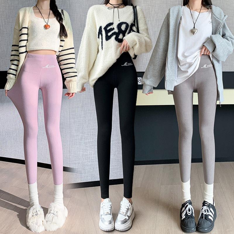 Self Heating Thermal Underwear Women Winter High Waist Tight Double Brushed Seamless Leggings Fleece Lined Thick Warm Pants