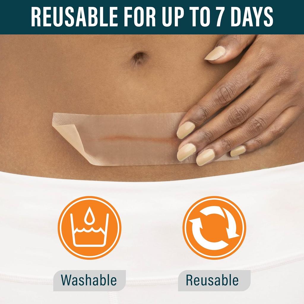 Silicone Scar Tape for Scars Professional Tape Reusable Removal Sheet C-section Burns Acne Keloids, etc., 1.5" x 120