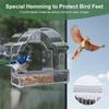 A20F-Window Bird Feeders For Outside, Clear Bird Window Feeder With 3 Strong Adhesive Sheets, Transparent Acrylic Bird House