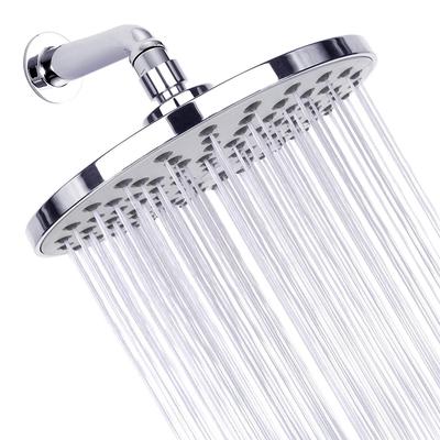 Hochdruck-Duschkopf, 8 Zoll, Regenduschkopf, G1/2, verstellbarer Badezimmer-Duschkopf, Sprühduschkopf, poliertes Chrom, Bad-Regen-Runddusche
